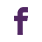 A purple facebook logo on top of a white background.